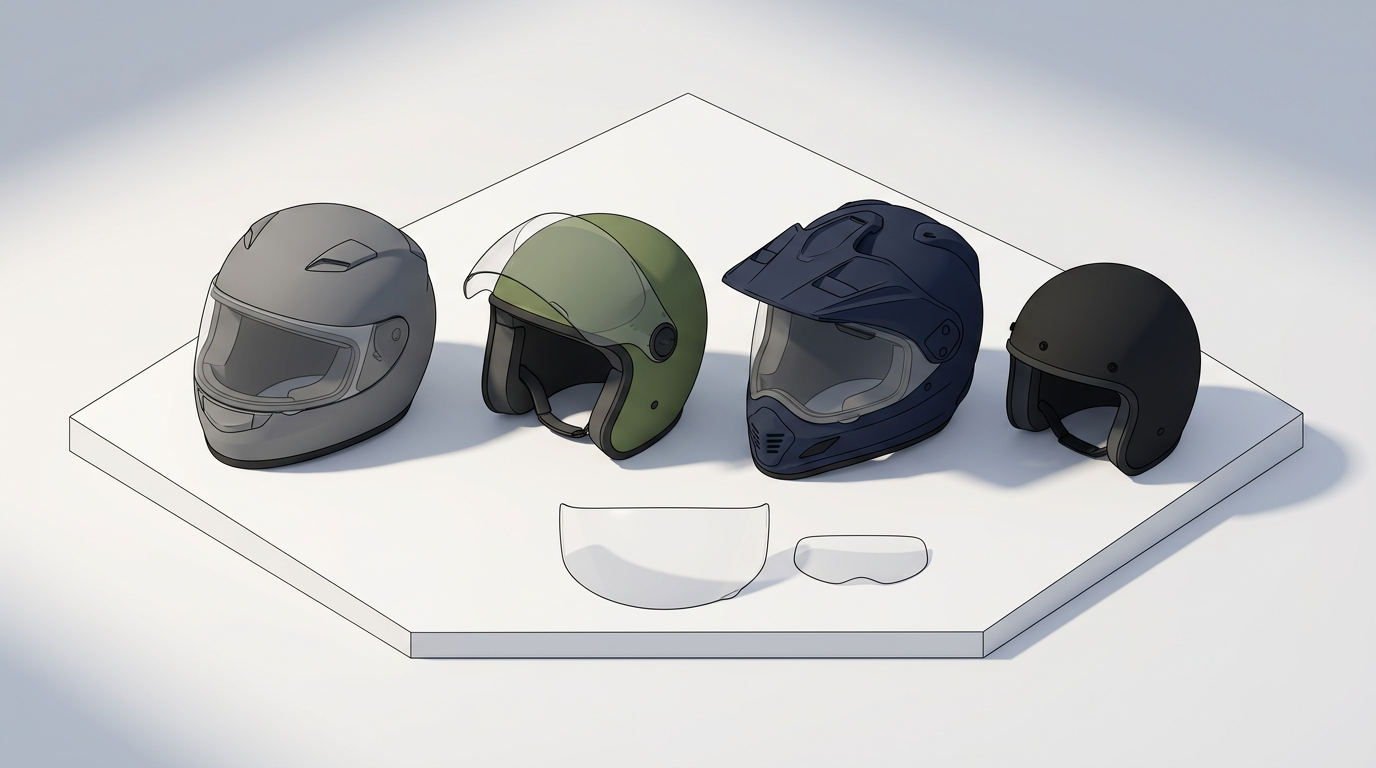 バイクヘルメットの寿命と買い替え タイプ別イメージ